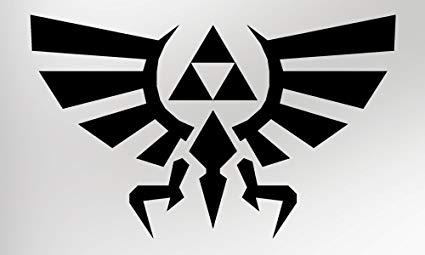 Triforce Logo - Legend of Zelda Triforce logo - (Black) Vinyl Decal Sticker (Pack of ...