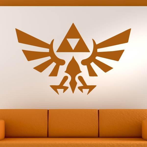 Triforce Logo - Zelda Triforce Logo Wall Art Sticker - Apex Stickers