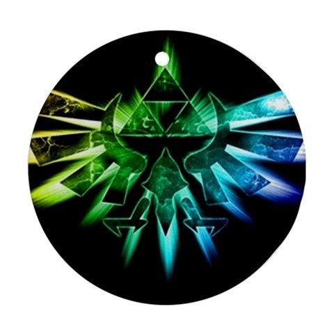 Triforce Logo - Legend Of Zelda Rainbow Color Triforce Logo Ornament (Round)