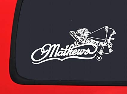 Bowhunter Logo - Matthews Logo & Female Bow Hunter Hunting window decal sticker