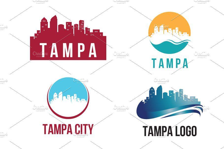 Tampa Logo - Tampa City Landscape Logo Template Logo Templates Creative Market