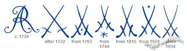 Meissen Logo - Meissen Marks Blue Crossed Swords & Augustus Rex Marks