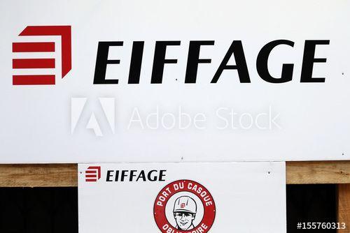 Eiffage Logo - The logo of French construction group Eiffage is seen in Paris - Buy ...