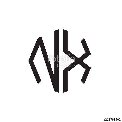 NX Logo - two letter NX octagon logo