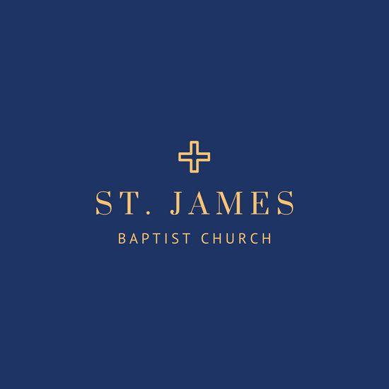 Ministry Logo - Blue and Gold Cross Ministry Logo - Templates by Canva