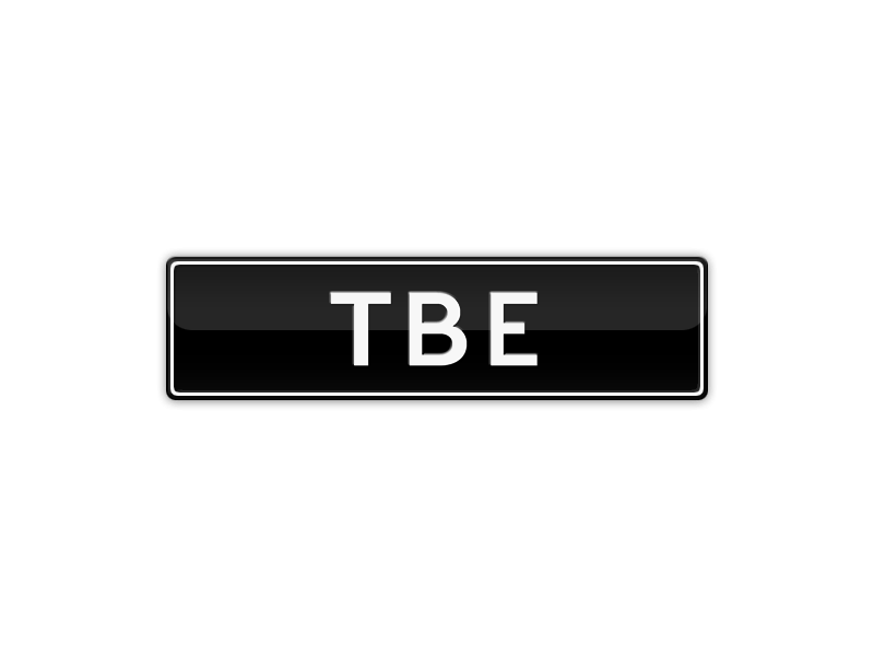 Tbe Logo - TBE (The Best Ever) Number Plates, VIC