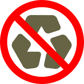 Non-Recyclable Logo - BLACK BIN BAG
