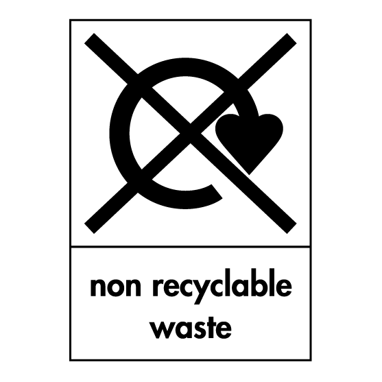 Non-Recyclable Logo - Plastic Or Vinyl Non Recyclable Waste Signs