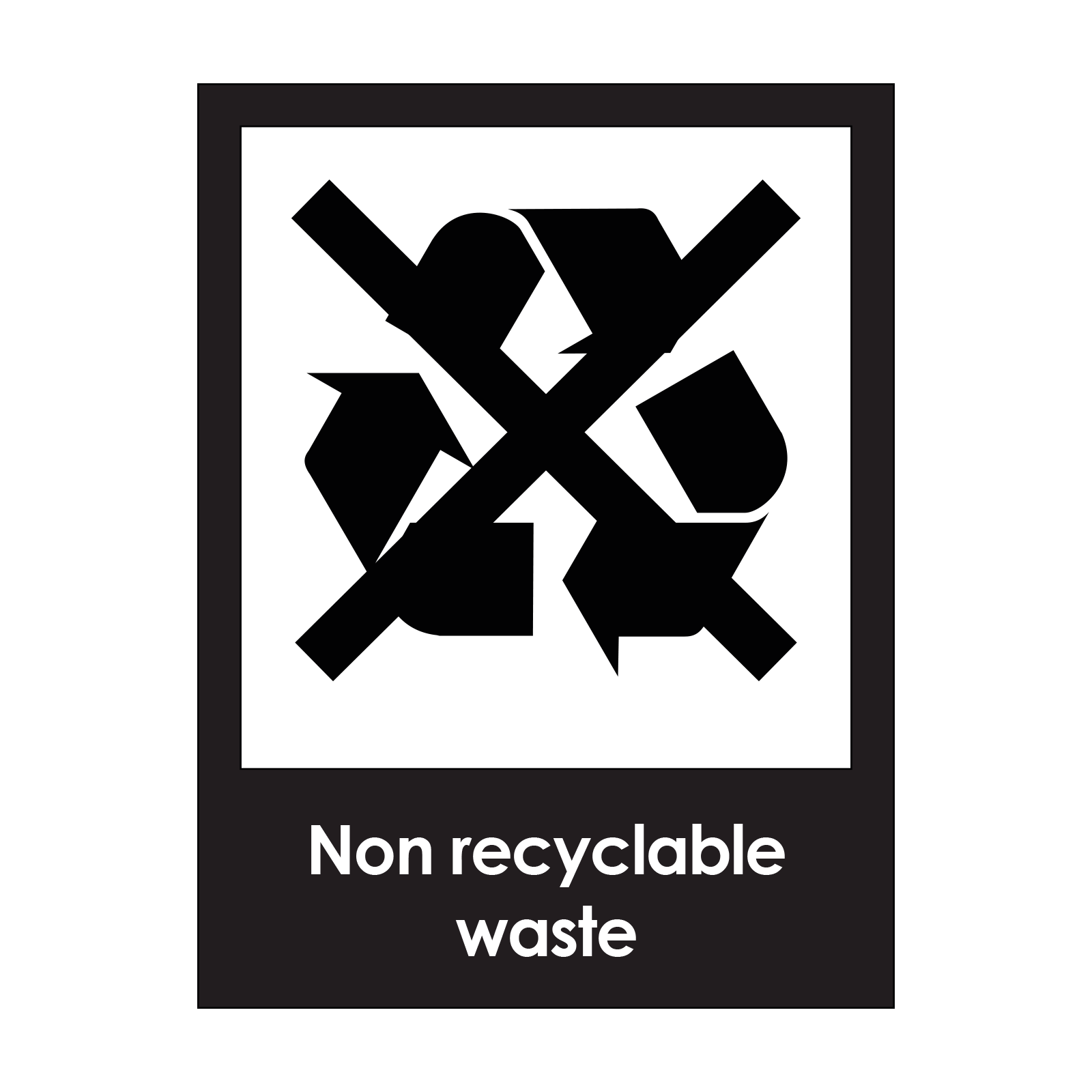 Non-Recyclable Logo - Non Recyclable Waste Notice