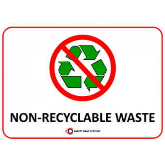 Non-Recyclable Logo - Signage Waste Non-Recyclable