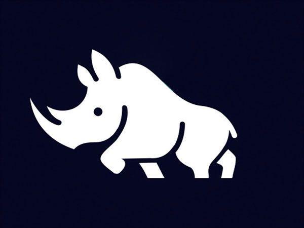 Rhinoceros Logo - 40+ Stunning Negative Space Logo Design Ideas by Martigny Matthieu ...