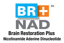 Nad Logo - BR+ NAD brain restoration after neurotransmitter depletion.