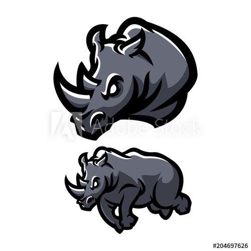 Rhinoceros Logo - rhinoceros esport gaming mascot logo template - Buy this stock ...