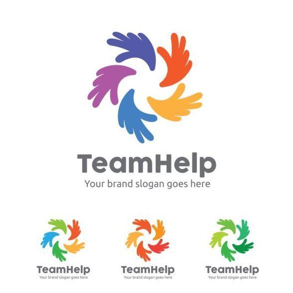 Help Logo - team help logo design vector free download