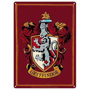 Gryffindor Logo - Details About HARRY POTTER. Hogwarts Gryffindor Crest Logo Metal Wall Sign. Collectable Gift