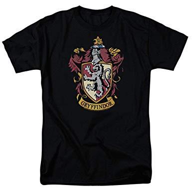 Gryffindor Logo - Popfunk Harry Potter Hogwarts Gryffindor Logo Adult T Shirt & Stickers