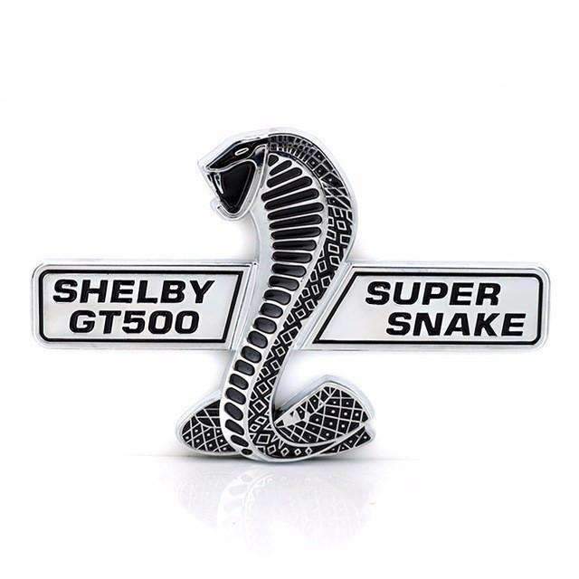 GT500 Logo - Silver Cobra Shelby GT500 Super Snake Emblem for Ford