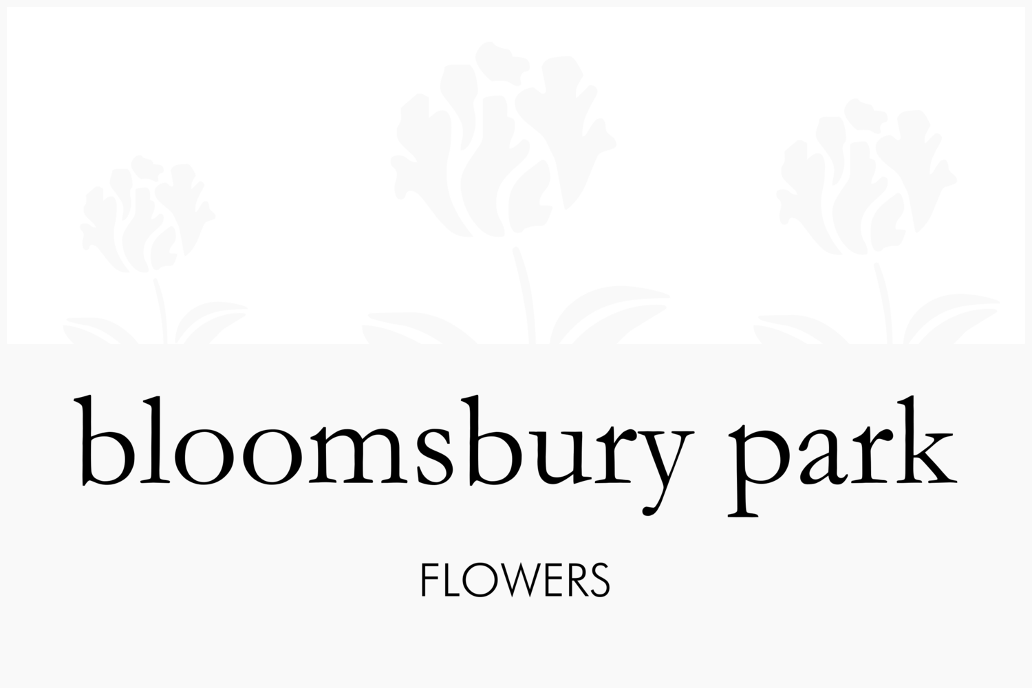 Black and White Flower Logo - Bloomsbury Park Flowers - The Newton Flower Boutique