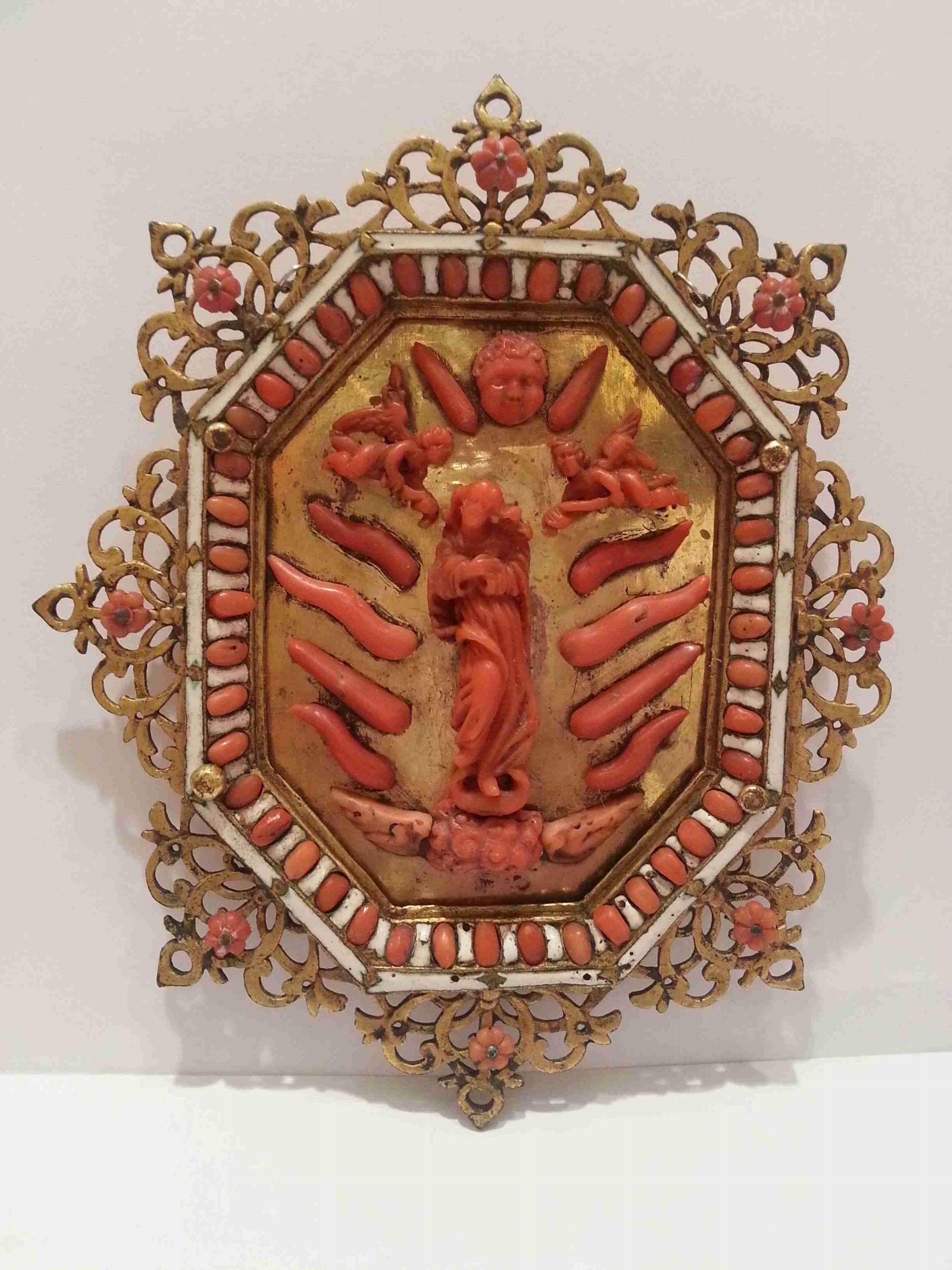 Trapani Logo - 17th.Century Italian Carved Trapani Coral Madonna | Coral | Coral ...