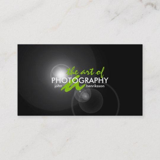 Lens Logo - Stylish Photography Logo And Lens Flare Business Card