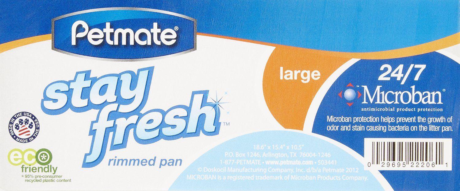 Petmate Logo - Petmate Large Cat Litter Pan With Rim, Color Varies, Large