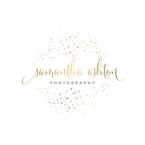 Glitter Logo - Premade Logo,Rose Gold Logo,Confetti Logo,Event Logo,Photography ...