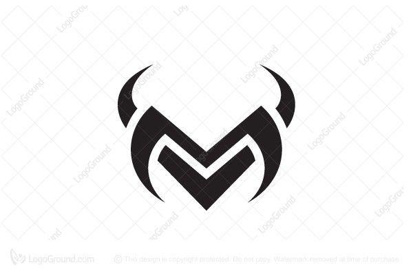 VM Logo - Exclusive Logo 81343, Horn Letter Mv Logo | Art | Typography logo, V ...