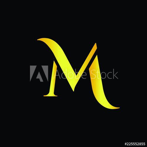 VM Logo - Initial Solid Letter MV or VM Logo Design Using Letters M V in Gold ...