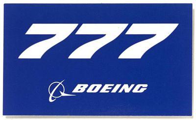 777 Logo - Boeing 777 Sticker