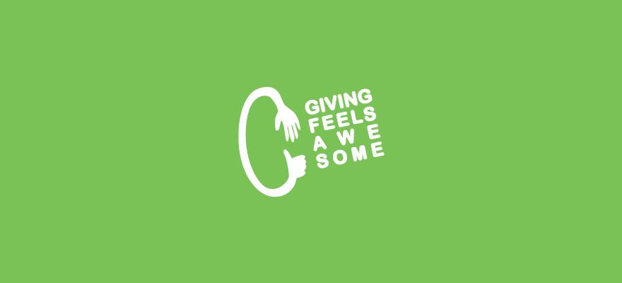 Giving Logo - Logo for Giving Feels Awesome – Lucky Dip Design