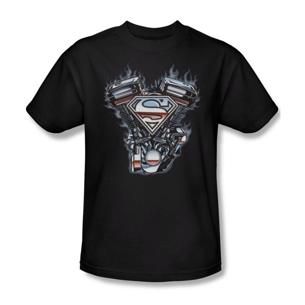 V-Twin Logo - Superman Shirt V Twin Logo Black T-Shirt