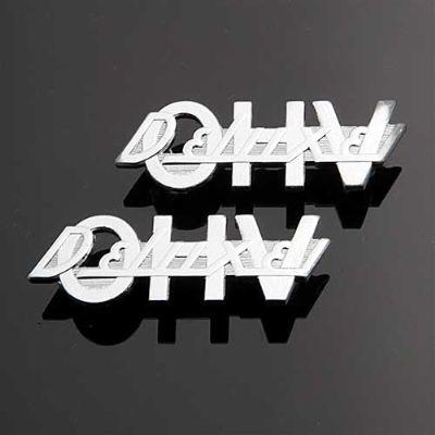 V-Twin Logo - V-Twin Manufacturing OHV Deluxe Nickel Plated Fender Emblem