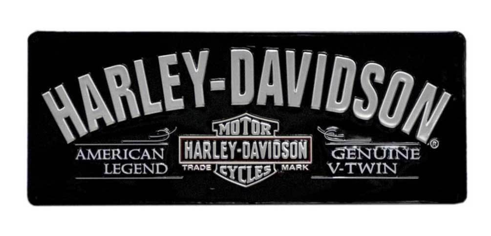 V-Twin Logo - Harley Davidson® V Twin Bar & Shield Tin Sign 18 X 7 1 8 Black 2010681
