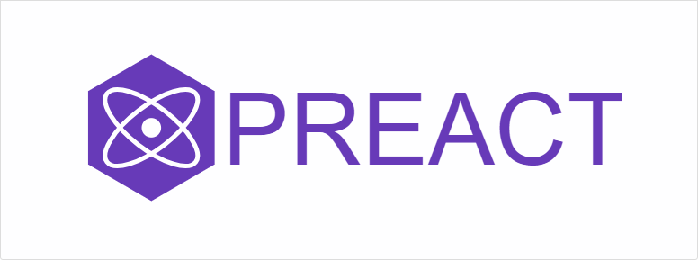 Preact Logo - Preact: a fast 3KB ReactJS alternative with the same ES6 API. Our