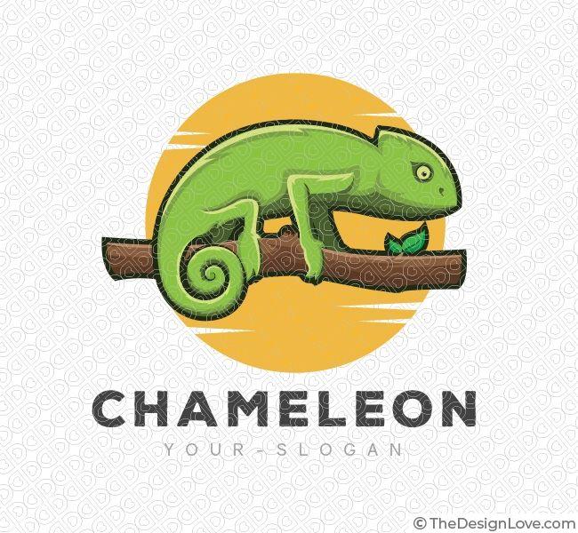 Chameleon Logo - Green Chameleon Logo & Business Card Template