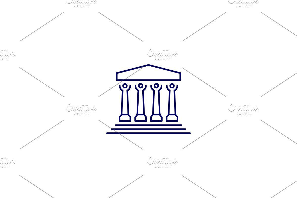 Pillar Logo - people law pillar logo vector icon