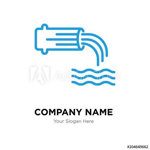 Wastewater Logo - wastewater company logo design template, colorful vector icon