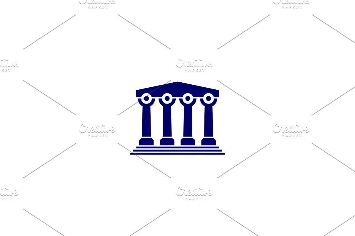 Pillar Logo - people law pillar logo vector icon