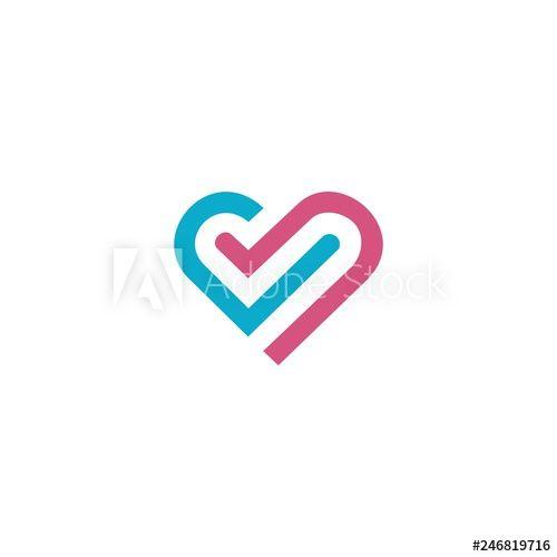 Symbol Logo - Letter S Love / Heart Symbol Logo Design Vector this stock