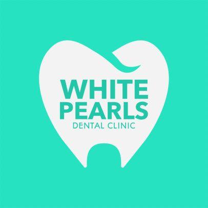Dentist Logo - Online Logo Maker for Pediatric Dentists with Smiling Tooth Clipart 1284b