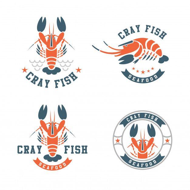 Crayfish Logo - Lobster or crayfish red symbol logo vector Vector | Premium Download
