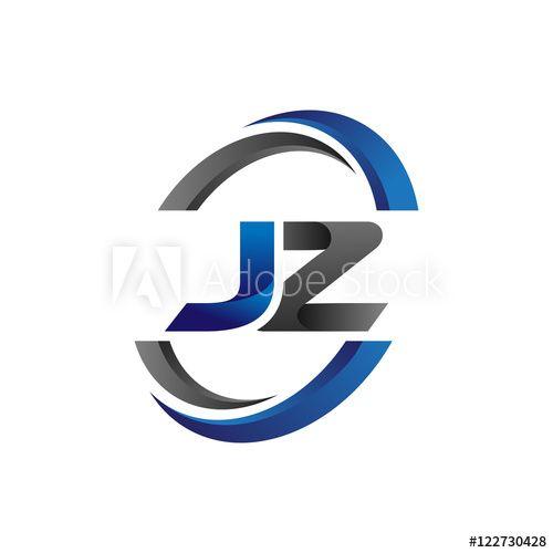 JZ Logo - Simple Modern Initial Logo Vector Circle Swoosh jz - Buy this stock ...