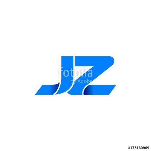 JZ Logo - jz logo initial logo vector modern blue fold style