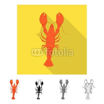 Crayfish Logo - Vector design of crayfish and lobster logo. Set of crayfish