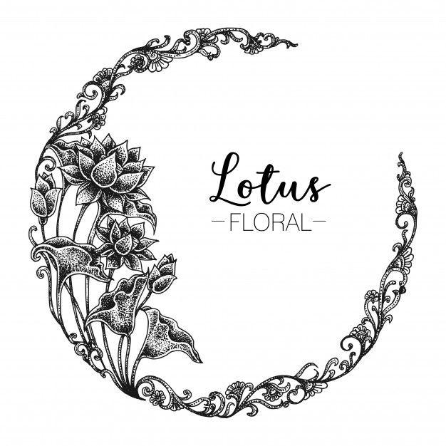 Pointillism Logo - Lotus floral pointillism Vector | Premium Download