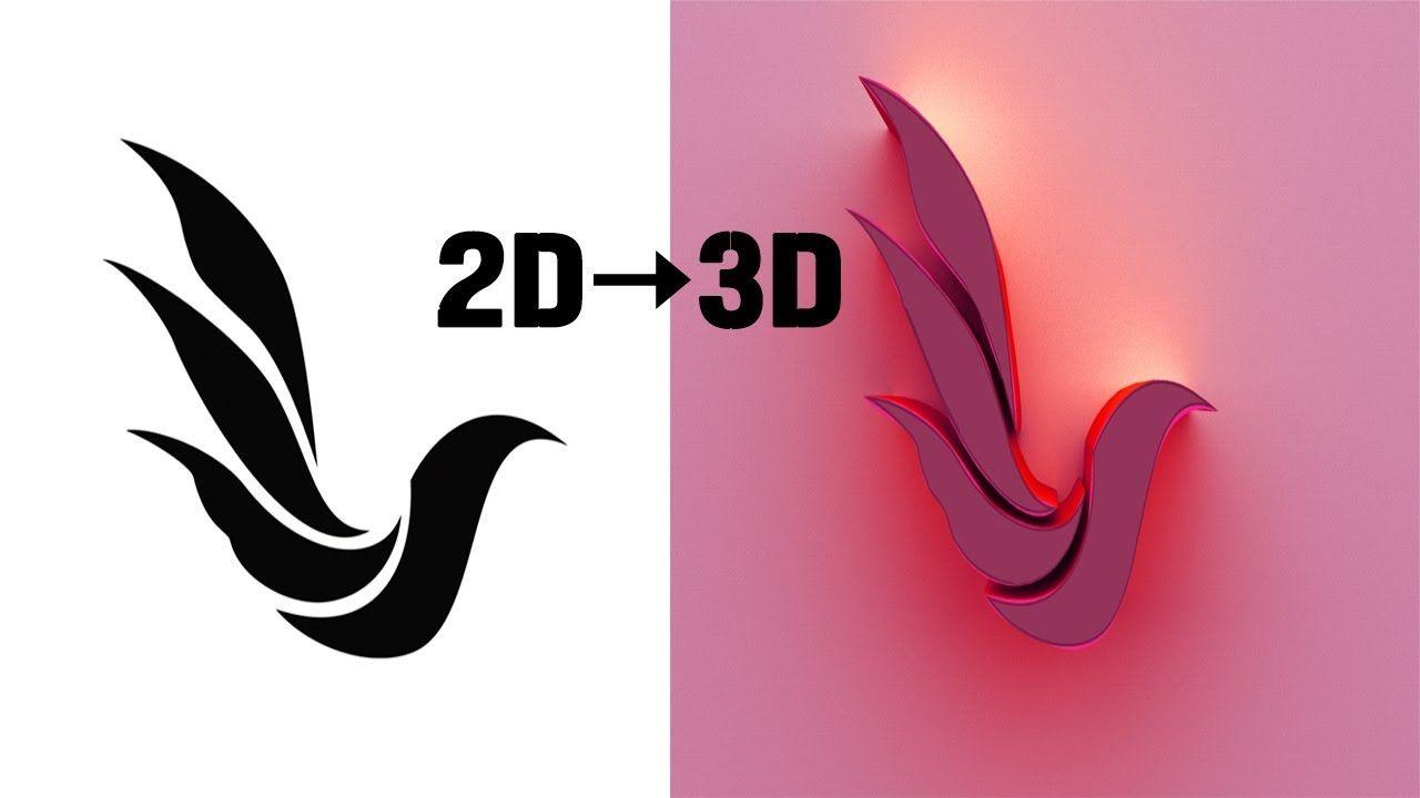 2D Logo - Photoshop Tutorial-How to convert a 2D image to 3D logo-Complete Guide