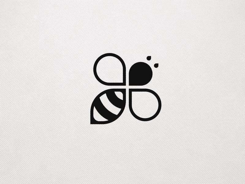 2D Logo - Black Version of Bee Logo by Adrian Onea on Dribbble