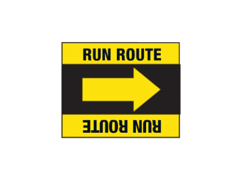 Multi-Direction Logo - Run Route' Small Directional Arrow Event Sign | Small Multi ...