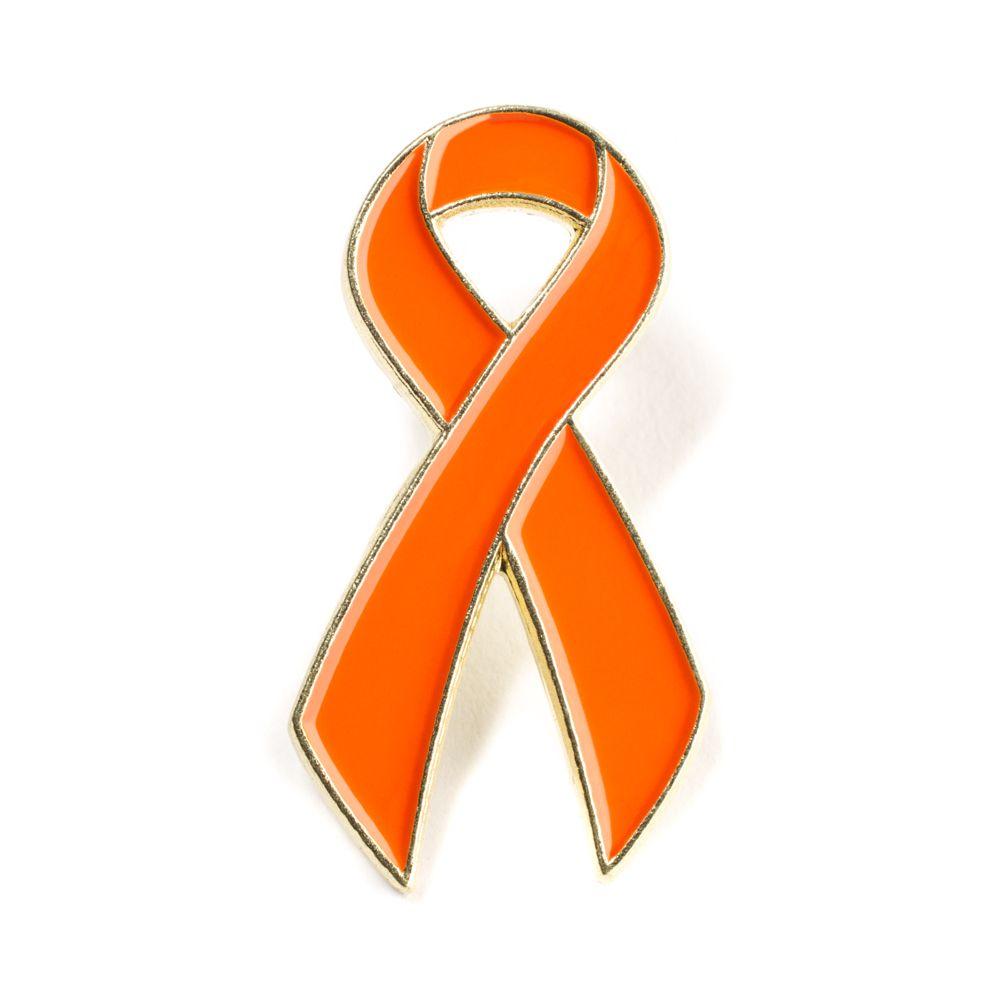 Leukemia Logo - Orange Ribbon Lapel Pin