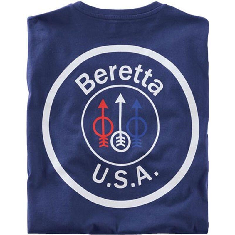 Barreta Logo - Beretta USA Logo T-Shirt Short Sleeve Cotton Blue Medium